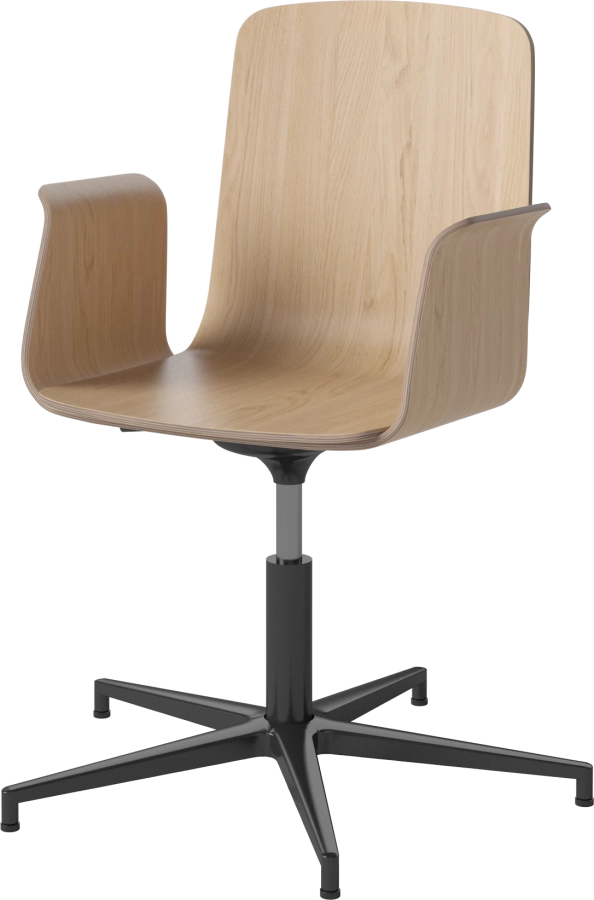 Palm Veneered Office Chair with Armrests and Gliders_Black lacquered steel_White pigmented oiled oak 02-092-49_15408369_angle.png