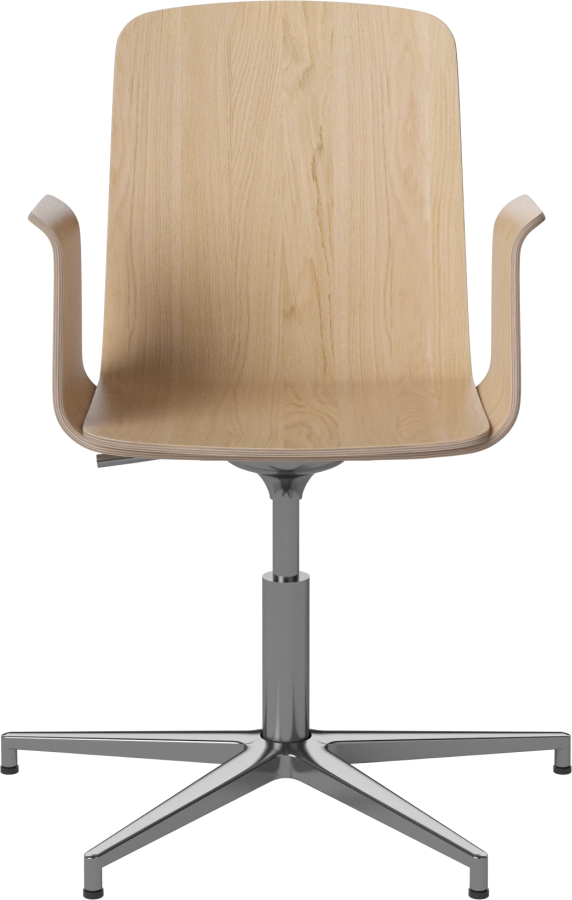 Palm Veneered Office Chair with Armrests and Gliders_Chrome plated steel_White pigmented oiled oak 02-092-49_6433704.png