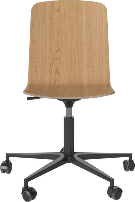 Palm Veneered Office Chair with Wheels_Black lacquered steel_Oiled oak 02-092-55_15408367.png