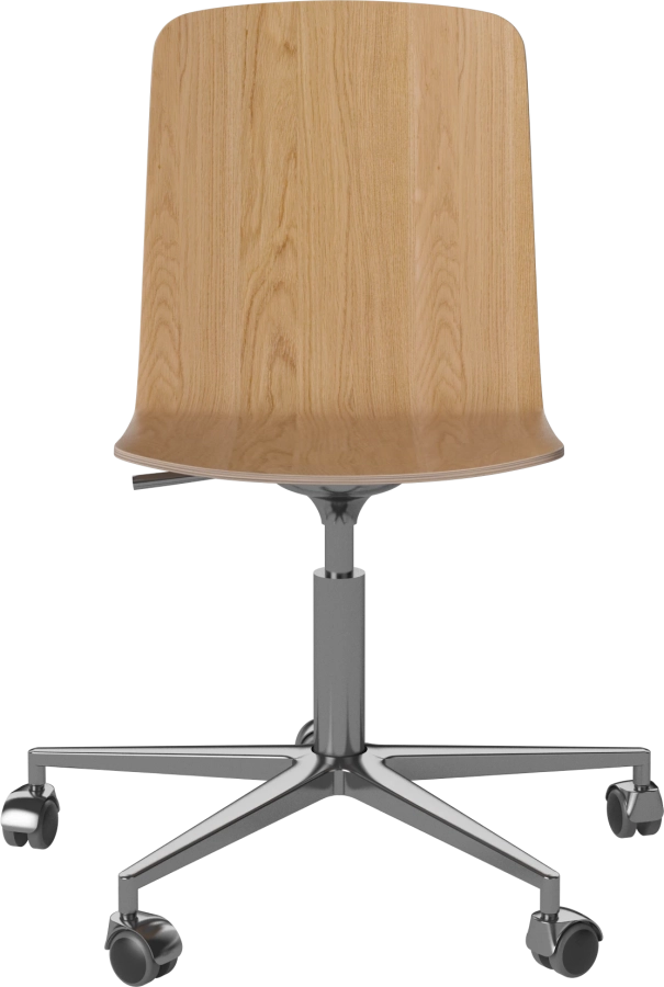 Palm Veneered Office Chair with Wheels_Chrome plated steel_Oiled oak 02-092-55_1838645.png
