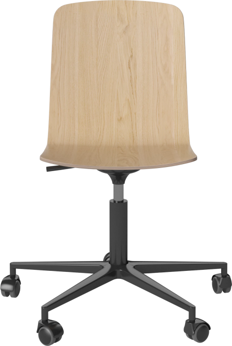 Palm Veneered Office Chair with Wheels_Black lacquered steel_White pigmented oiled oak 02-092-55_15408369.png
