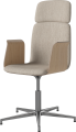Palm Uph. CEO Chair w. Ven. Armrests and Gliders_Baize Sand_Chrome plated steel_White pigmented oiled oak 02-092-61_00275_angle.png