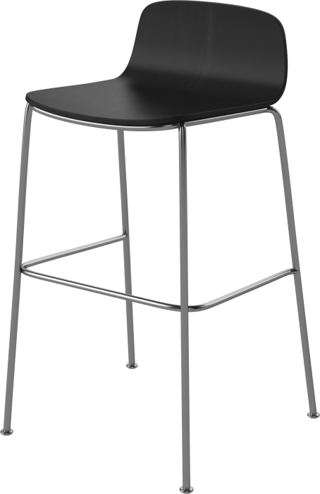 Palm Barstool H65 cm_Chrome plated steel_Black lacquered oak 02-092-65_00005_angle.png