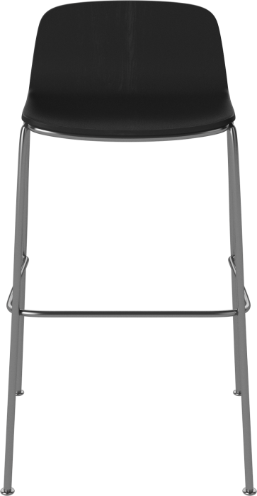 Palm Barstool H65 cm_Chrome plated steel_Black lacquered oak 02-092-65_00005.png
