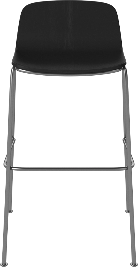 Palm Barstool H65 cm_Chrome plated steel_Black lacquered oak 02-092-65_00005.png
