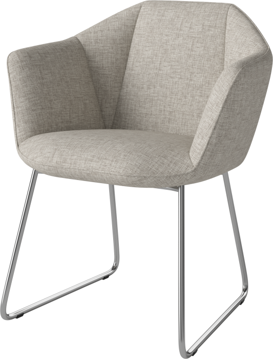 Kimono Dining Chair_Nantes Sand_Chrome plated steel 02-309-01_01035_angle.png