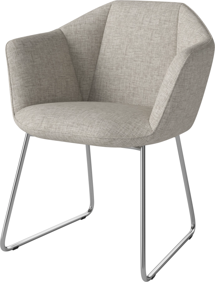 Kimono Dining Chair_Nantes Sand_Chrome plated steel 02-309-01_01035_angle.png