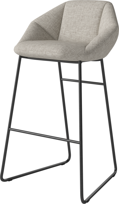 Kimono Barstool H76 cm_Nantes Sand_Black lacquered steel 02-309-06_00787_angle.png