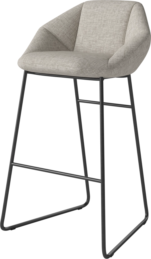 Kimono Barstool H76 cm_Nantes Sand_Black lacquered steel 02-309-06_00787_angle.png