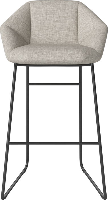 Kimono Barstool H76 cm_Nantes Sand_Black lacquered steel 02-309-06_00787.png