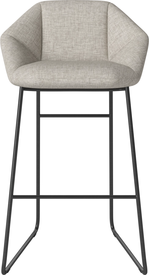Kimono Barstool H76 cm_Nantes Sand_Black lacquered steel 02-309-06_00787.png