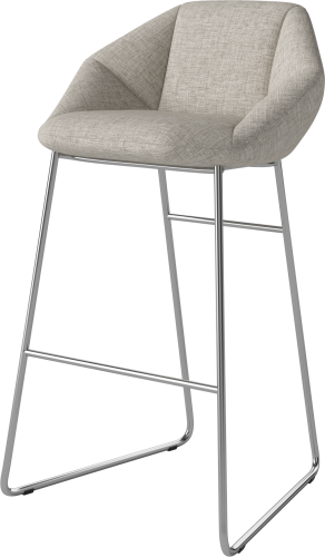 Kimono Barstool H76 cm_Nantes Sand_Chrome plated steel 02-309-06_00788_angle.png