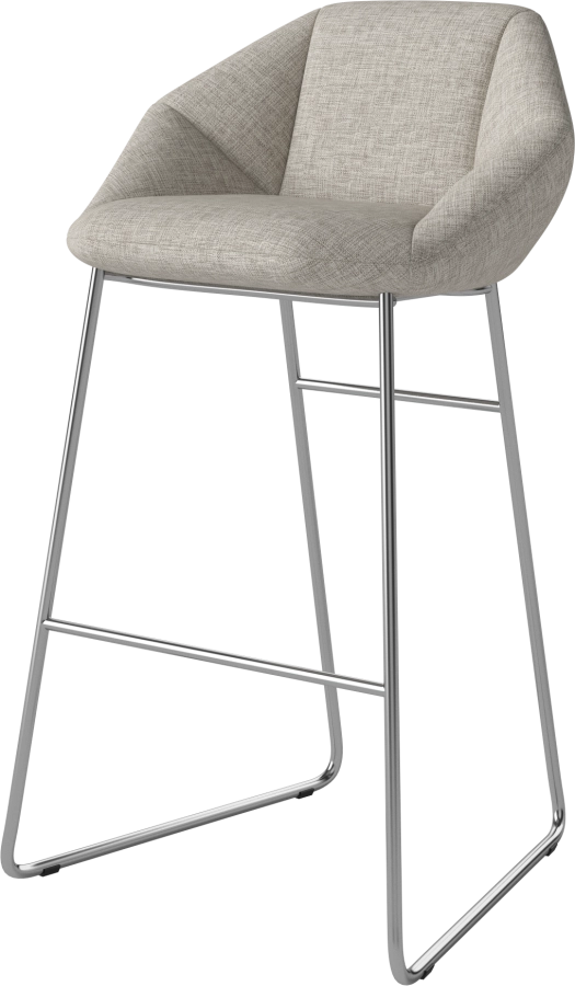 Kimono Barstool H76 cm_Nantes Sand_Chrome plated steel 02-309-06_00788_angle.png