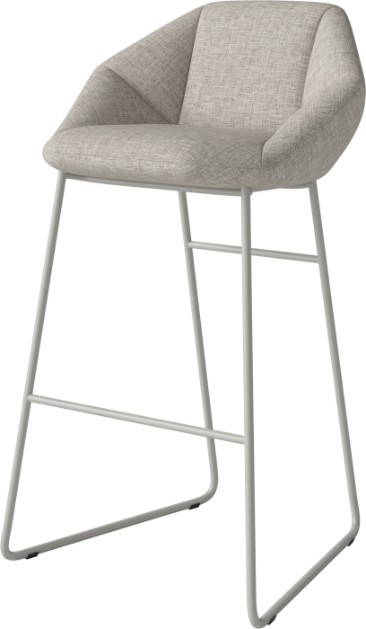 Kimono Barstool H76 cm_Nantes Sand_Grey lacquered steel 02-309-06_00789_angle.png