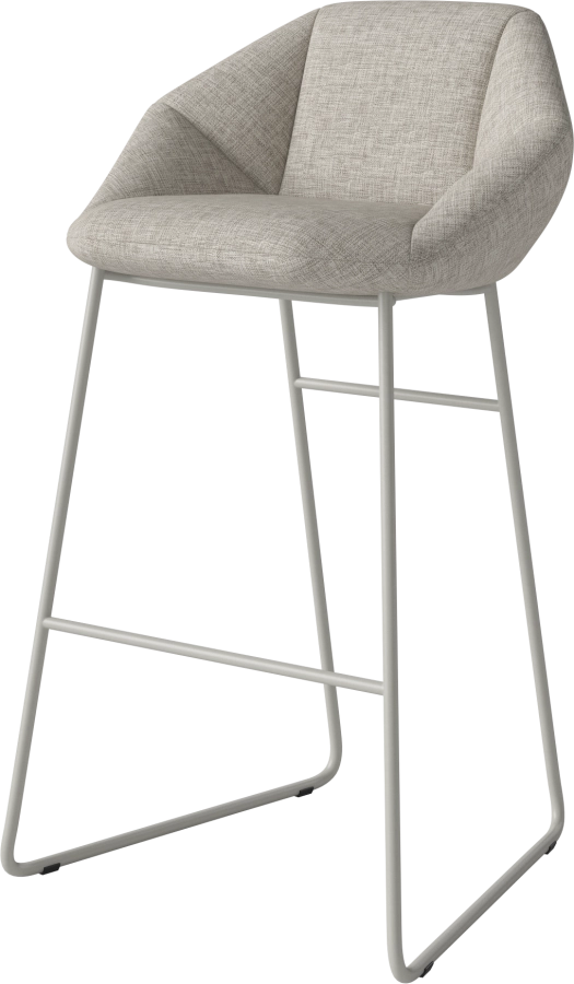 Kimono Barstool H76 cm_Nantes Sand_Grey lacquered steel 02-309-06_00789_angle.png