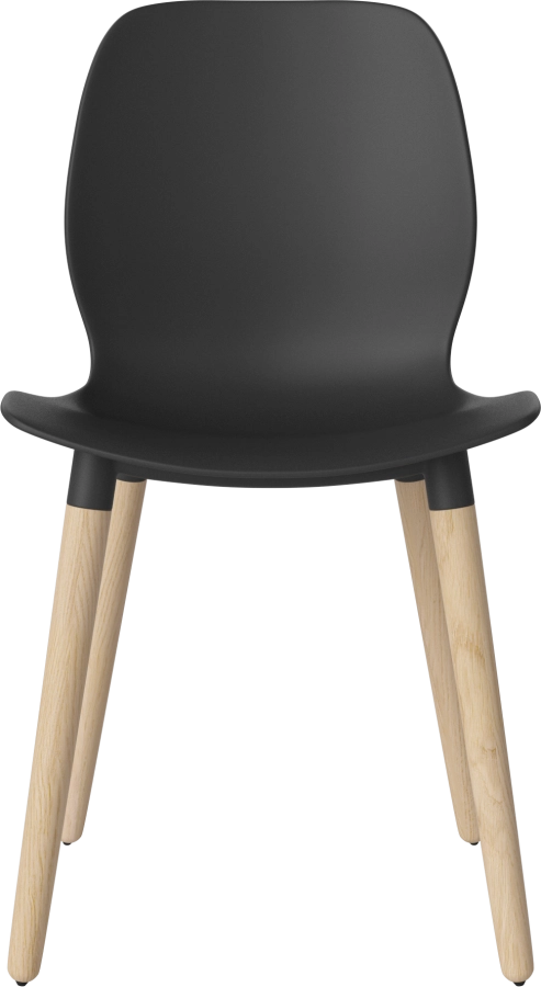 Seed Dining Chair - Poly_Wood Legs_White pigmented oiled oak_Black polypropylene 02-327-05_00035.png