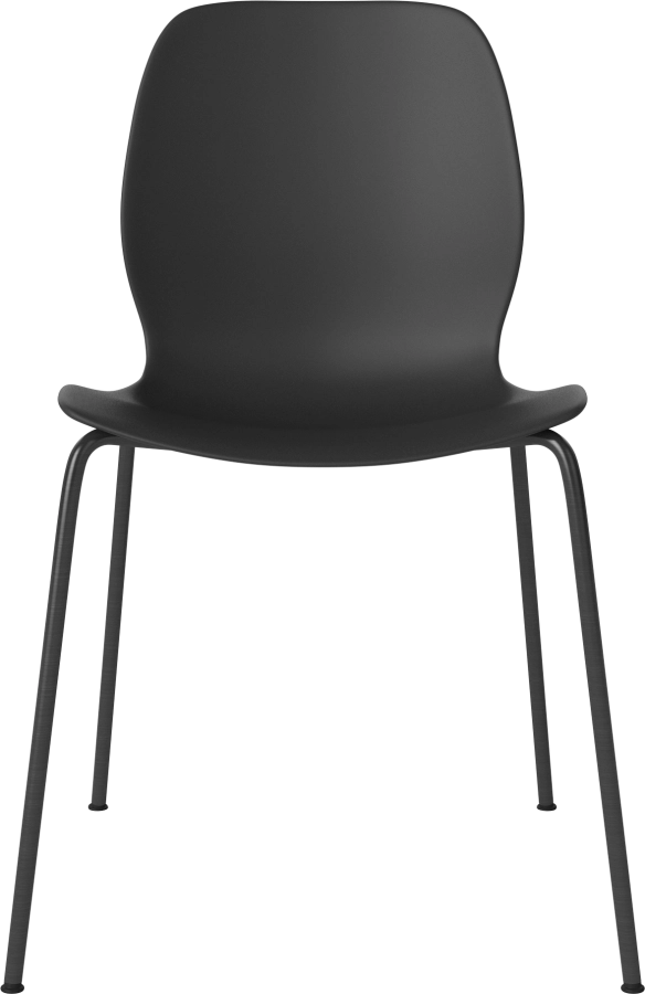 Seed Dining Chair - Poly_Metal Legs_Black lacquered steel_Black polypropylene 02-327-10_00006.png