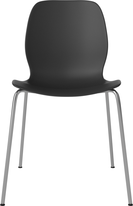 Seed Dining Chair - Poly_Metal Legs_Chrome plated steel_Black polypropylene 02-327-10_00001.png