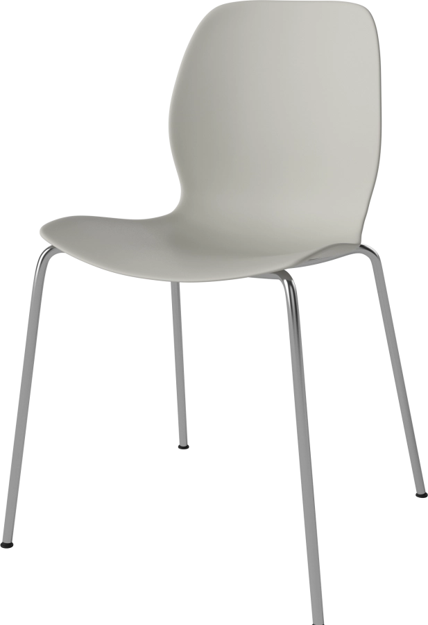 Seed Dining Chair - Poly_Metal Legs_Chrome plated steel_Grey polypropylene 02-327-10_00004_angle.png