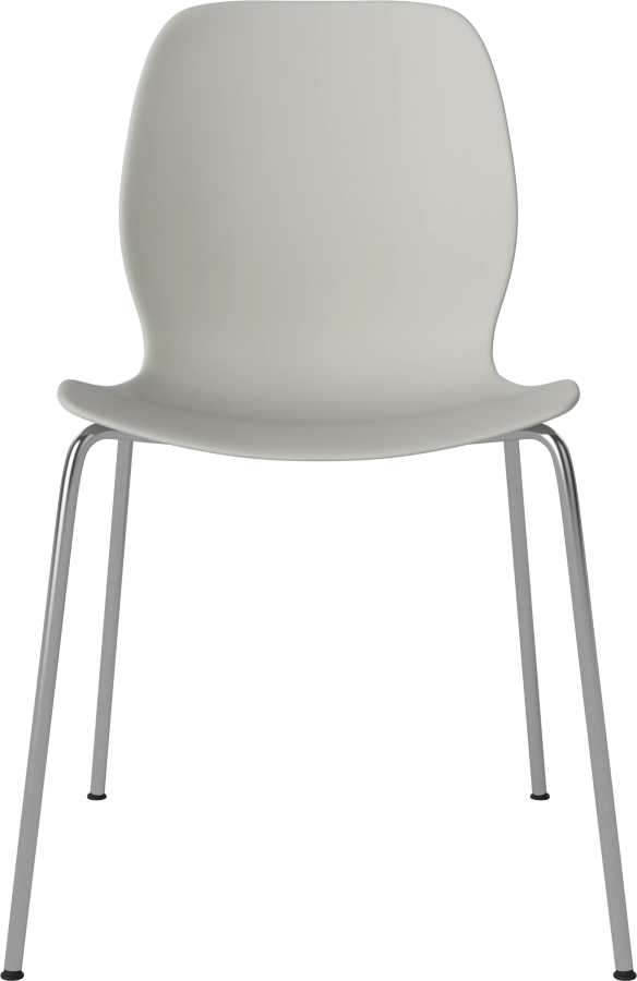 Seed Dining Chair - Poly_Metal Legs_Chrome plated steel_Grey polypropylene 02-327-10_00004.png