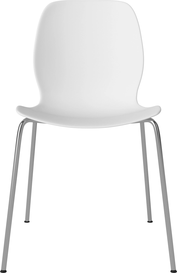 Seed Dining Chair - Poly_Metal Legs_Chrome plated steel_White polypropylene 02-327-10_00003.png
