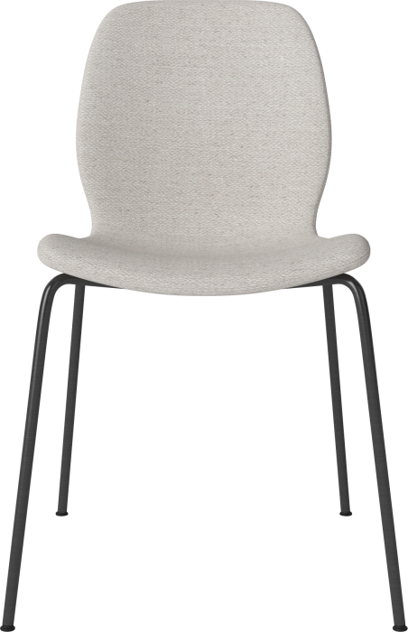 Seed Dining Chair - Upholstery with Metal Legs_Memory Grey - White_Black lacquered steel 02-327-20_00047.png