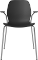 Seed Dining Chair - Poly_Metal Legs and Armrest_Black armrest_Chrome plated steel_Black polypropylene 02-327-25_00001.png
