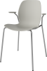 Seed Dining Chair - Poly_Metal Legs and Armrest_Grey armrest_Chrome plated steel_Grey polypropylene 02-327-25_00004_angle.png