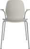 Seed Dining Chair - Poly_Metal Legs and Armrest_Grey armrest_Chrome plated steel_Grey polypropylene 02-327-25_00004.png