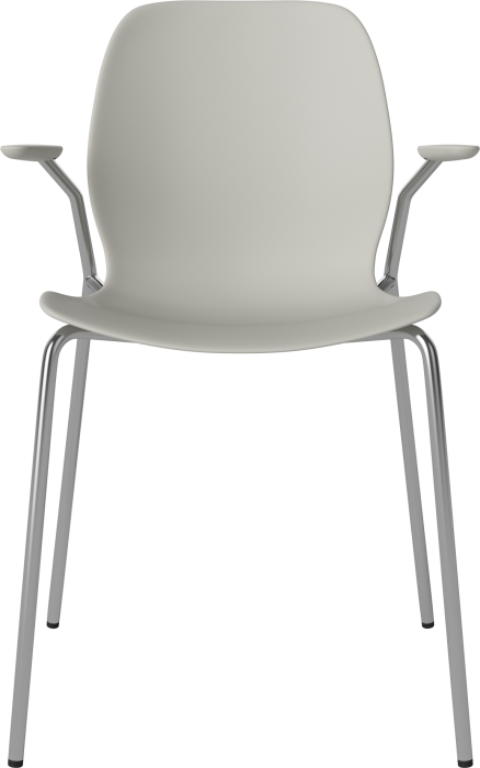 Seed Dining Chair - Poly_Metal Legs and Armrest_Grey armrest_Chrome plated steel_Grey polypropylene 02-327-25_00004.png