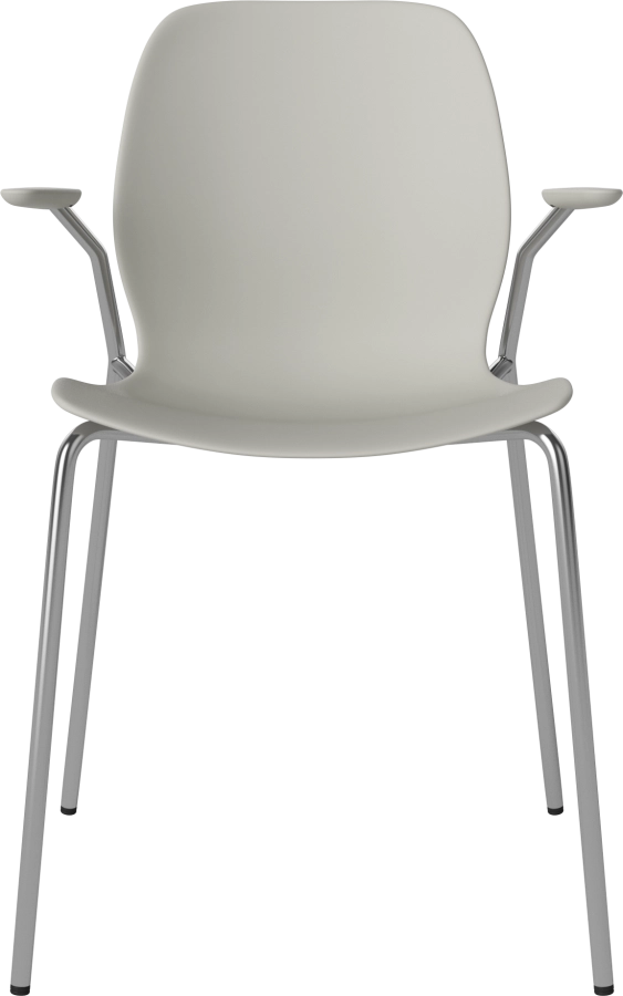 Seed Dining Chair - Poly_Metal Legs and Armrest_Grey armrest_Chrome plated steel_Grey polypropylene 02-327-25_00004.png