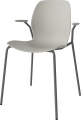 Seed Dining Chair - Poly_Metal Legs and Armrest_Grey armrest_Grey lacquered steel_Grey polypropylene 02-327-25_00008_angle.png