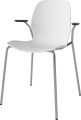 Seed Dining Chair - Poly_Metal Legs and Armrest_Black armrest_Chrome plated steel_White polypropylene 02-327-25_00003_angle.png