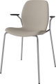 Seed Dining chair - Upholstery_Metal Legs and Armrest_Soil Sand_Chrome plated steel 02-327-30_00029_angle.png