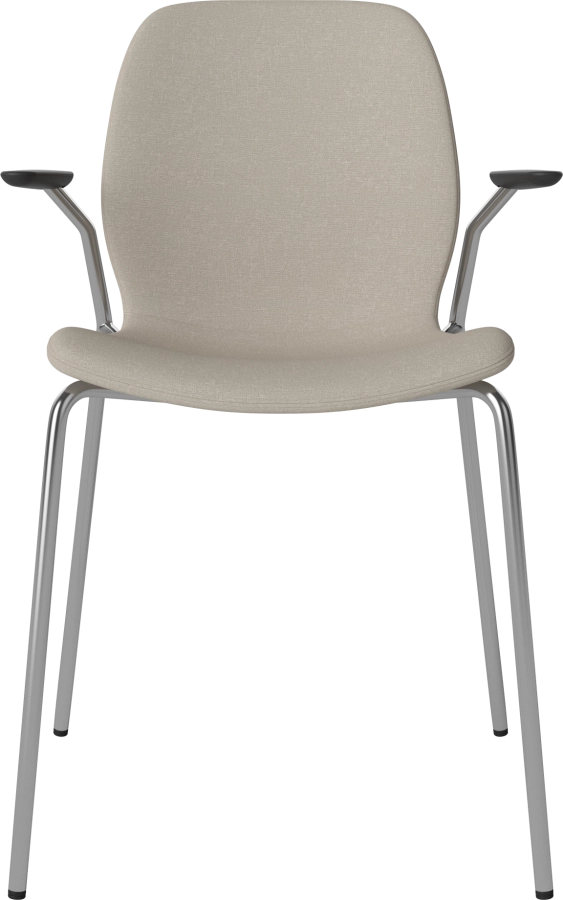 Seed Dining chair - Upholstery_Metal Legs and Armrest_Soil Sand_Chrome plated steel 02-327-30_00029.png