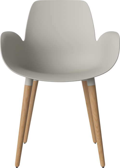 Seed Dining Armchair - Poly_Wood Legs_Oiled oak_Grey polypropylene 02-327-35_00004.png