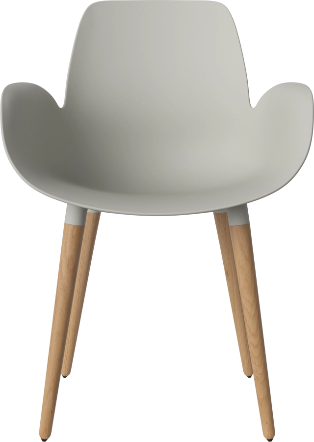 Seed Dining Armchair - Poly_Wood Legs_Oiled oak_Grey polypropylene 02-327-35_00004.png