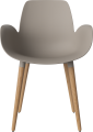 Seed Dining Armchair - Poly_Wood Legs_Oiled oak_Mocca polypropylene 02-327-35_00002.png