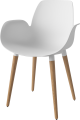 Seed Dining Armchair - Poly_Wood Legs_Oiled oak_White polypropylene 02-327-35_00003_angle.png