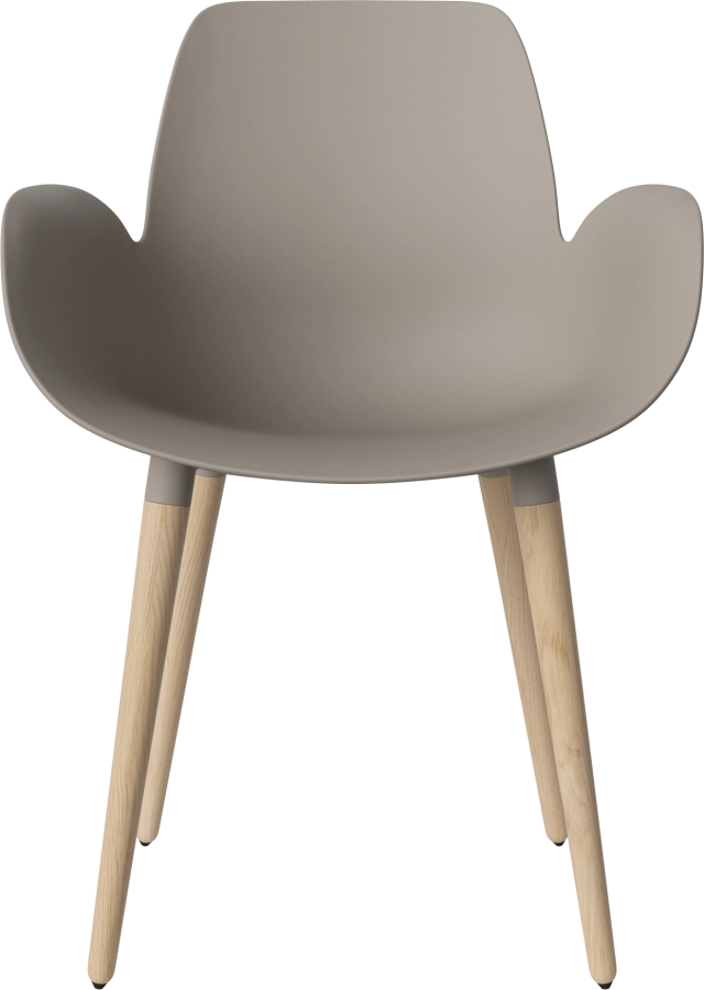 Seed Dining Armchair - Poly_Wood Legs_White pigmented oiled oak_Mocca polypropylene 02-327-35_00005.png