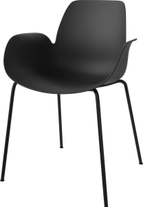 BOLIA krzesło z podłokietnikami SEED czarne / czarna stal