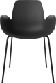 Seed Dining Armchair - Poly_Metal Legs_Black lacquered steel_Black polypropylene 02-327-36_00006.png