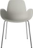 Seed Dining Armchair - Poly_Metal Legs_Chrome plated steel_Grey polypropylene 02-327-36_00004.png