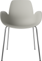 Seed Dining Armchair - Poly_Metal Legs_Chrome plated steel_Grey polypropylene 02-327-36_00004.png