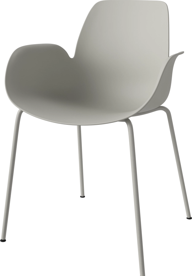 Seed Dining Armchair - Poly_Metal Legs_Grey lacquered steel_Grey polypropylene 02-327-36_00007_angle.png