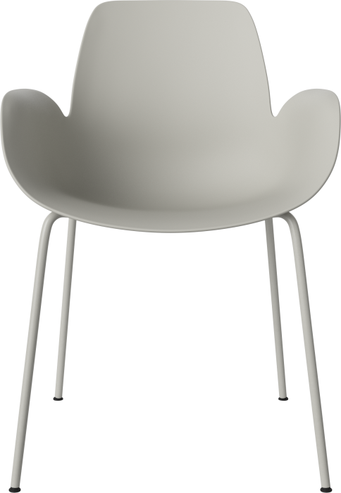 Seed Dining Armchair - Poly_Metal Legs_Grey lacquered steel_Grey polypropylene 02-327-36_00007.png