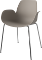 Seed Dining Armchair - Poly_Metal Legs_Chrome plated steel_Mocca polypropylene 02-327-36_00002_angle.png