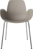Seed Dining Armchair - Poly_Metal Legs_Chrome plated steel_Mocca polypropylene 02-327-36_00002.png