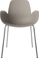 Seed Dining Armchair - Poly_Metal Legs_Chrome plated steel_Mocca polypropylene 02-327-36_00002.png