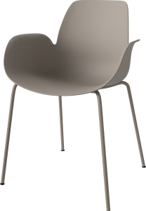 BOLIA krzesło z podłokietnikami SEED mokka / stal mokka